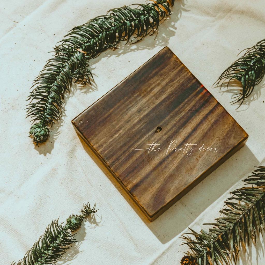 Miếng Gỗ Decor, Kệ Đặt Cốc, Kê Cây, Đế Đèn, Chân Đèn Decor, Trang Trí Nhà Cửa Gỗ Tự Nhiên Nguyên Tấm