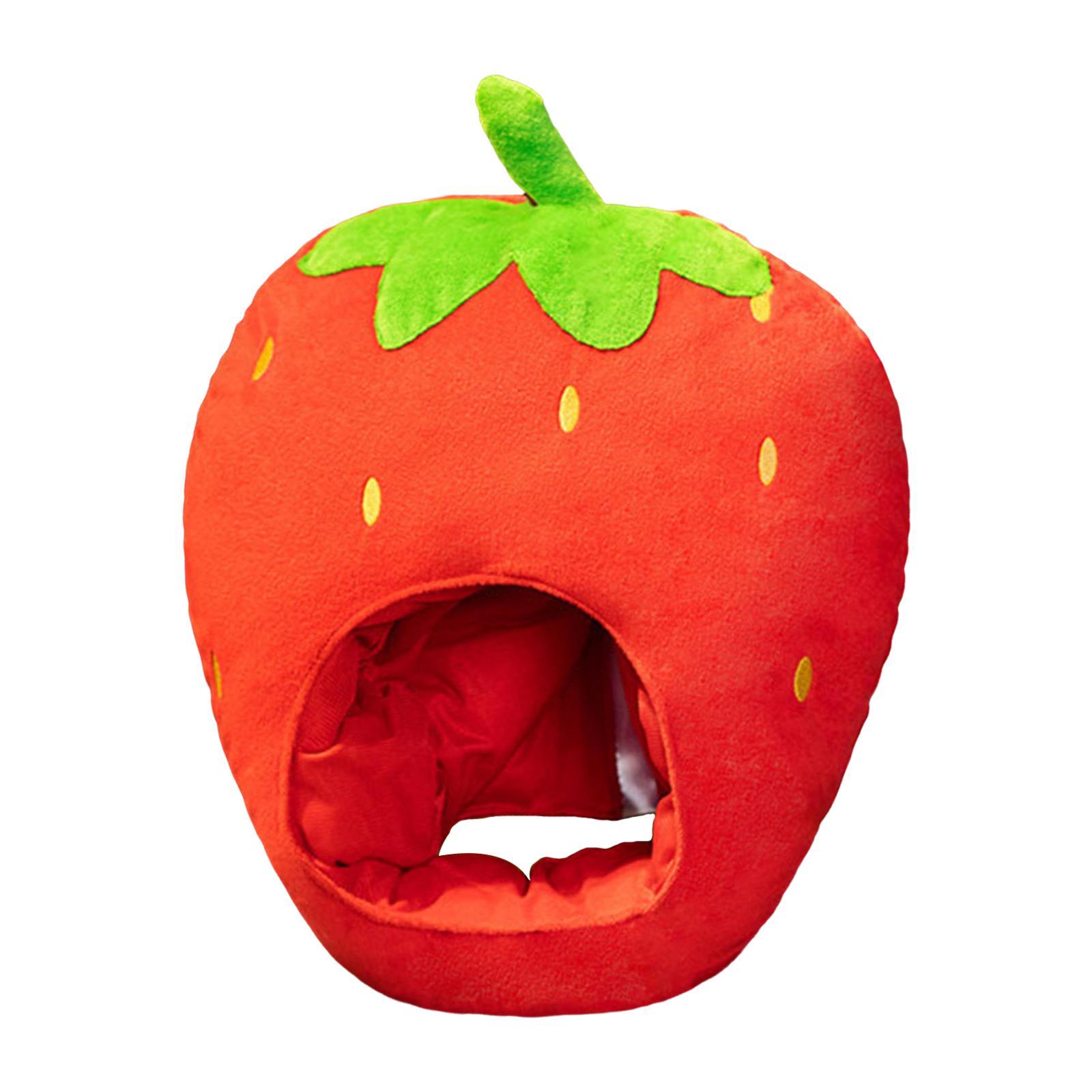 Funny Strawberry Hat Cartoon Novelty Headdress for Cosplay Role Play Holiday