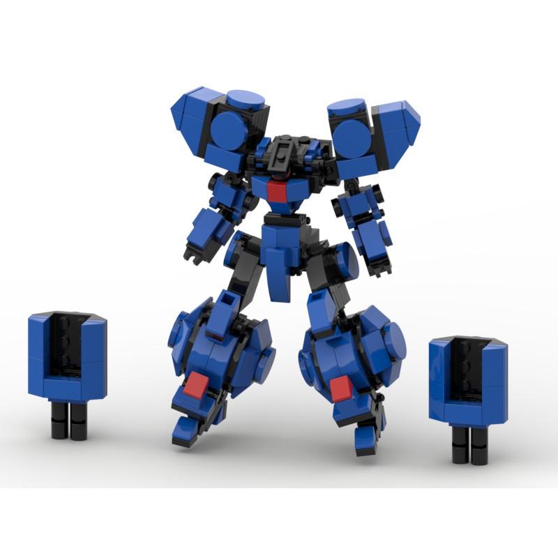 Đồ chơi lắp ráp Robot mech moc Steel Blue