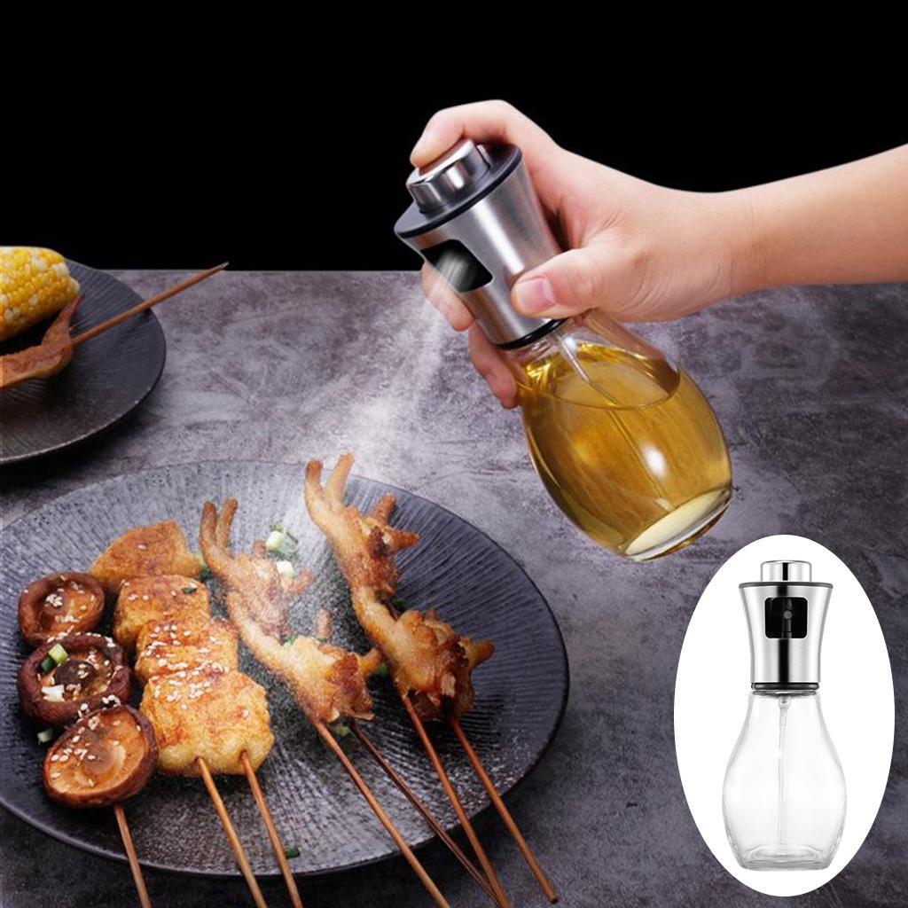 Empty Oil Bottle Olive Glass Vinegar Sprayer Bottle for Baking/Frying BBQ