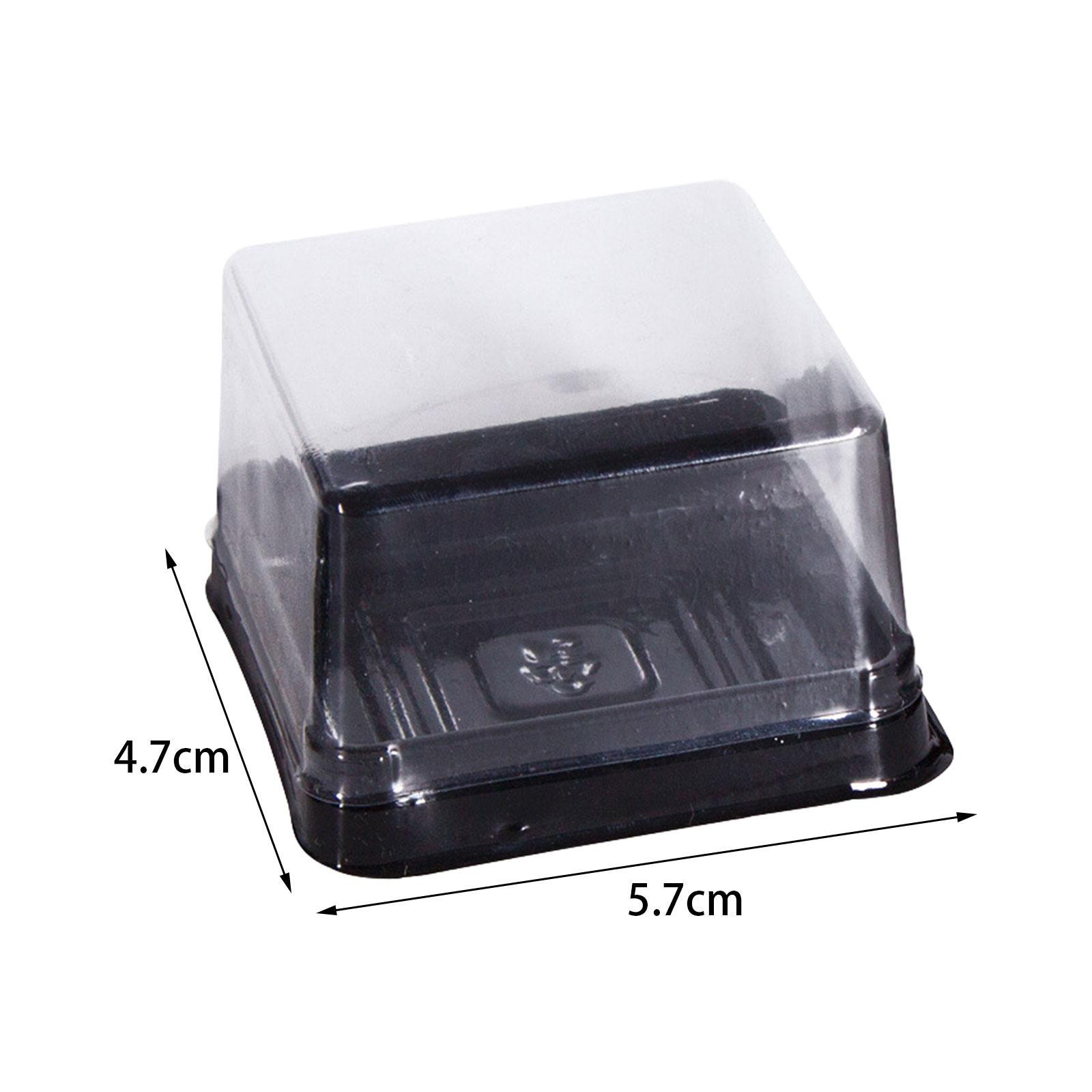 50Pcs Individual Cupcake Container Cupcake Carrier Holder Box Mooncake Box Transparent Muffin Dome Holder Box for Home Pastry Cookies Muffin
