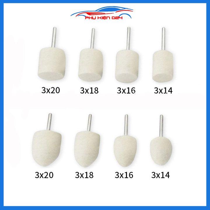 Đầu len đánh bóng kim loại, trang sức chân 6mm hình trụ hình nón đủ kích thước