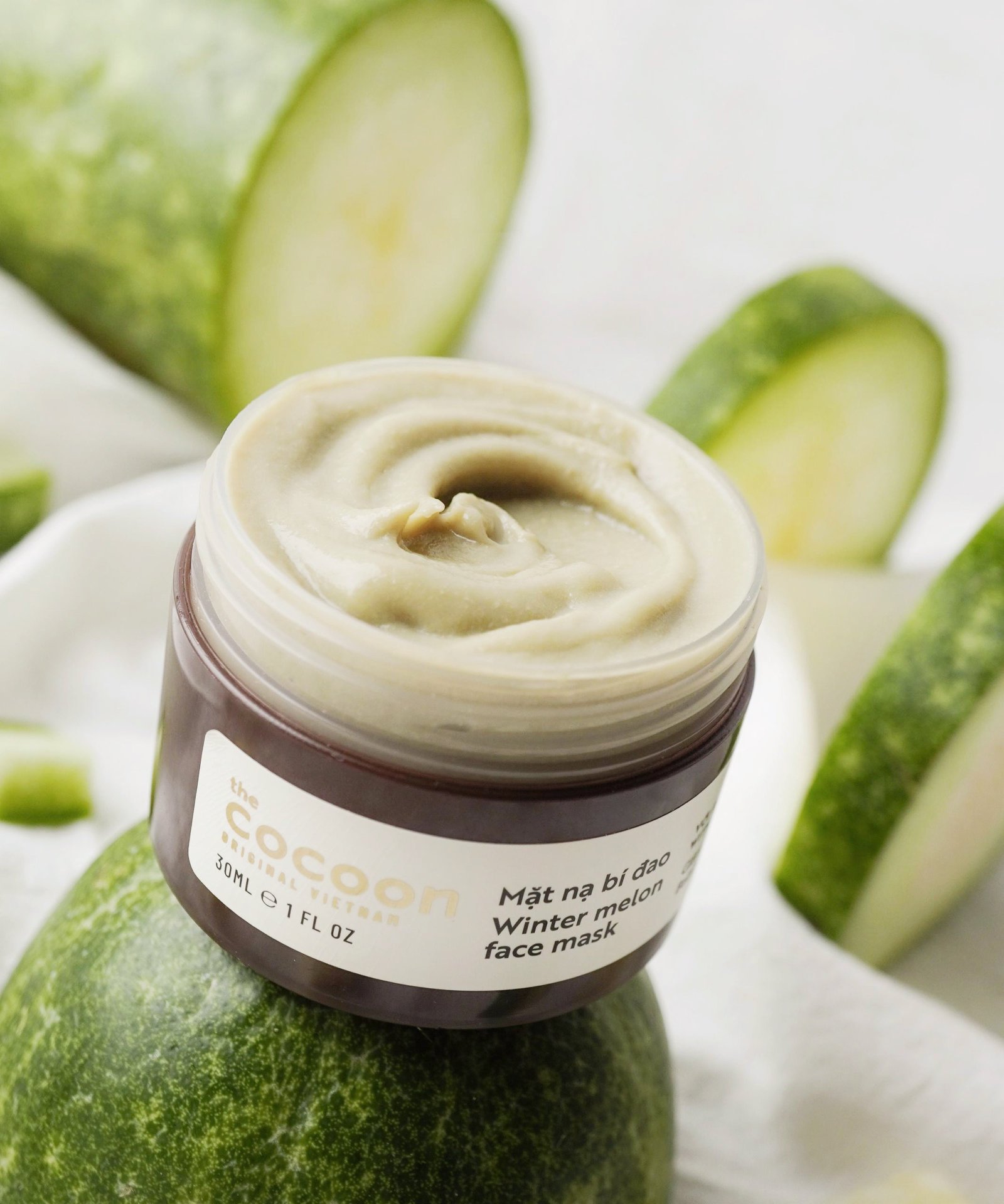 Mặt Nạ Cocoon Bí Đao Giảm Dầu, Giảm Mụn, Cấp Ẩm & Sáng Da - Winter Melon Face Mask 30mL
