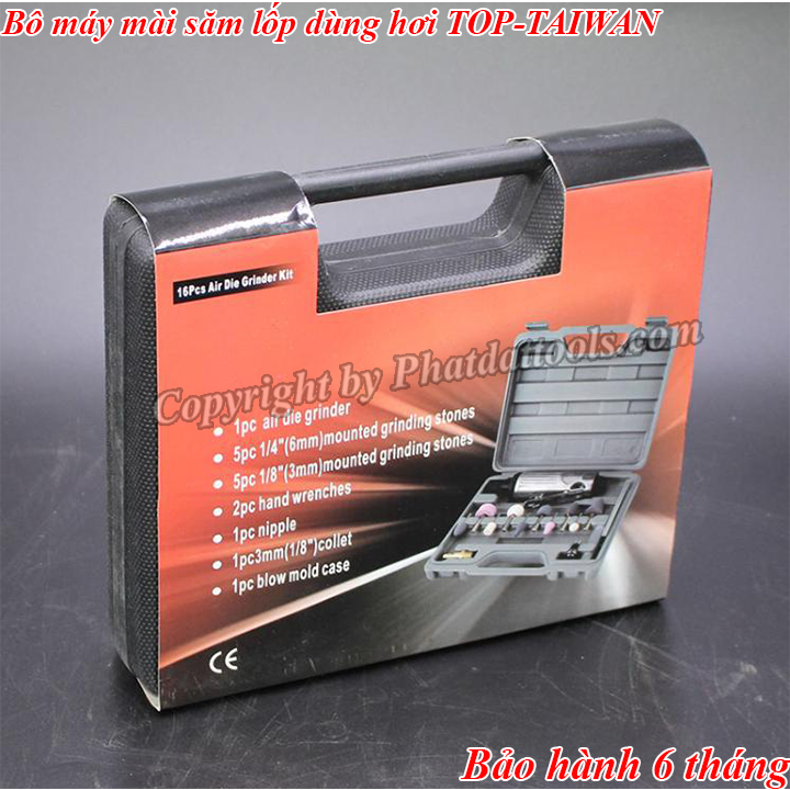 Bộ máy mài săm lốp dùng hơi TOP - Made in Taiwan - Máy mài săm đa năng Đài Loan