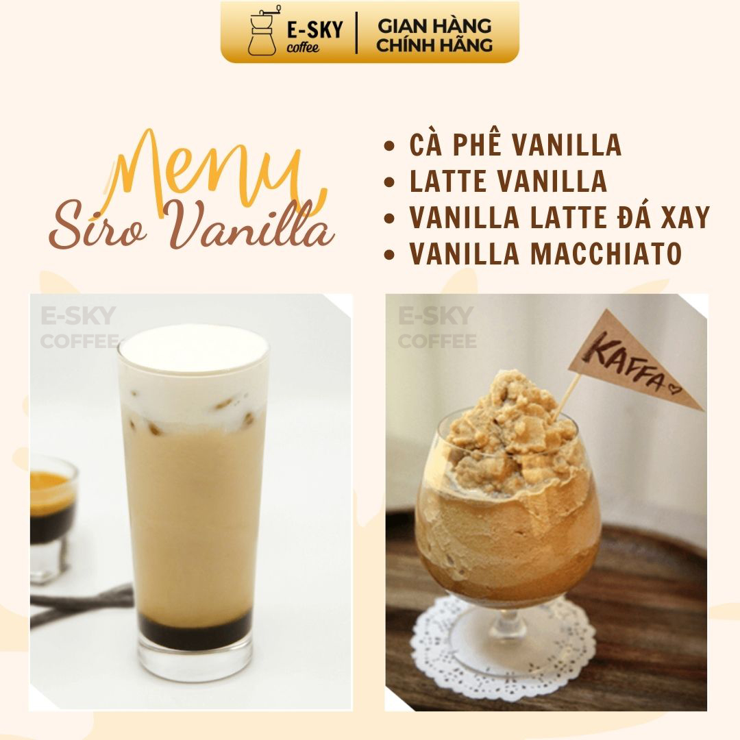 Siro Vani Pomona Vanilla Syrup Nguyên Liệu Pha Chế Hàn Quốc Chai Thủy Tinh 1 Lít