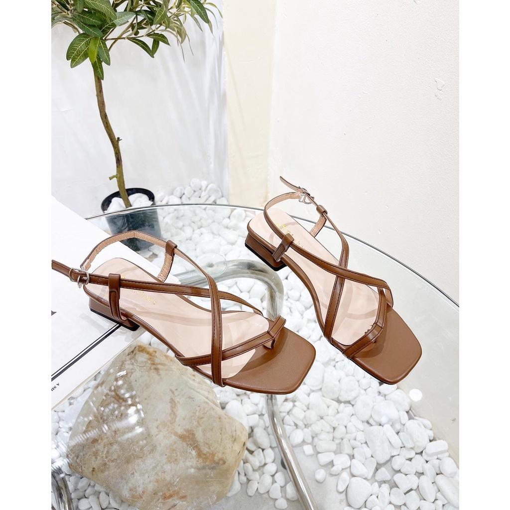 Giày sandal cao gót nữ hở mũi cực xinh (cao 5 phân