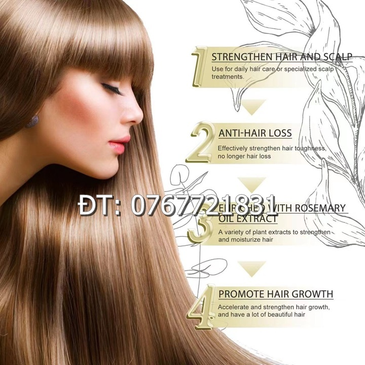 Serum dưỡng kích mọc tóc, giúp tóc mọc dài nhiều và dày, mọc tóc nhanh, bóng, mượt, phục hồi tóc hư tổn xuất xứ Singapore - Mã số 1175
