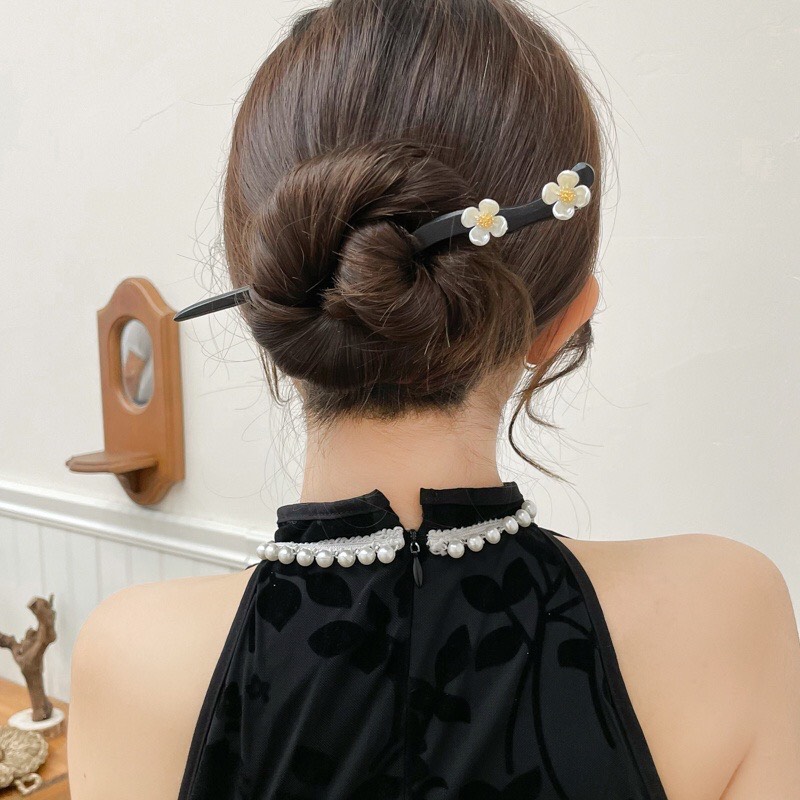 Trâm Cài Tóc Phong Cách Cổ Điển Cho Nữ - Trâm Búi Tóc Hoa Anh Đào