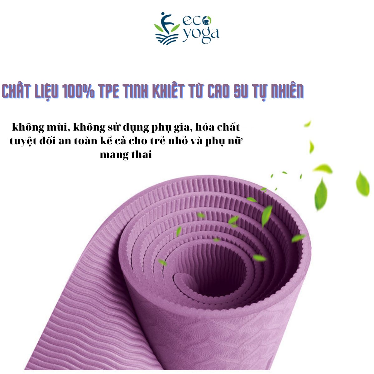 [Tặng Dây Đeo] Thảm Yoga Định Tuyến TPE 1 Lớp 8mm - YOGA QG, Độ Bám Cao, Chống Trơn Trượt, Mềm Mại, Thân Thiện Với Môi Trường, An Toàn Khi Tiếp Xúc Với Da - Hàng chính hãng