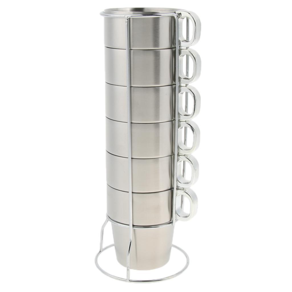 2-3pack 1 Set Stainless Steel Double Insulated Vacuum Coffee Mug Cups with