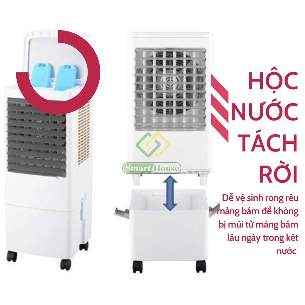 Quạt hơi nước điều hòa làm lạnh Không Khí Mishio MK202  Tăng Cường Độ Ẩm Hiệu Quả - Hàng Chính Hãng