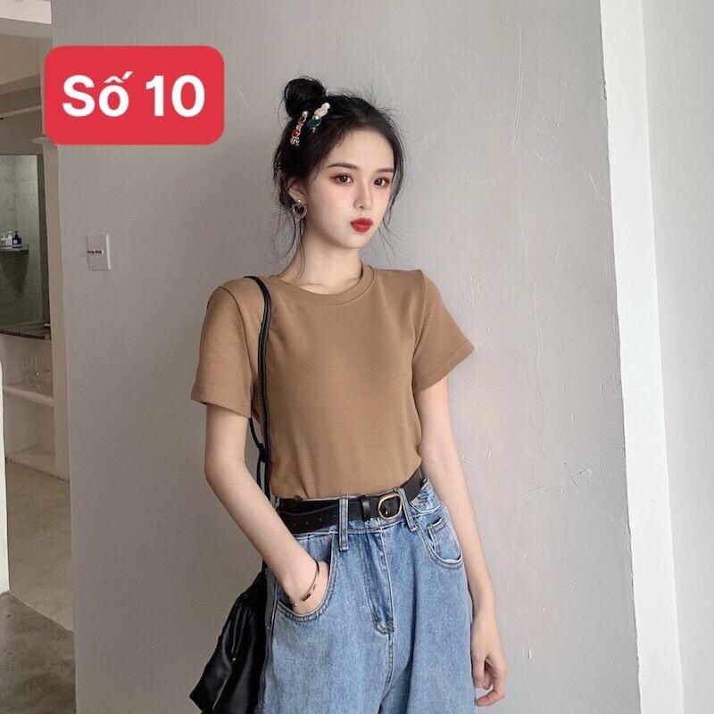 Áo thun trơn tay ngắn cho nữ chất xịn