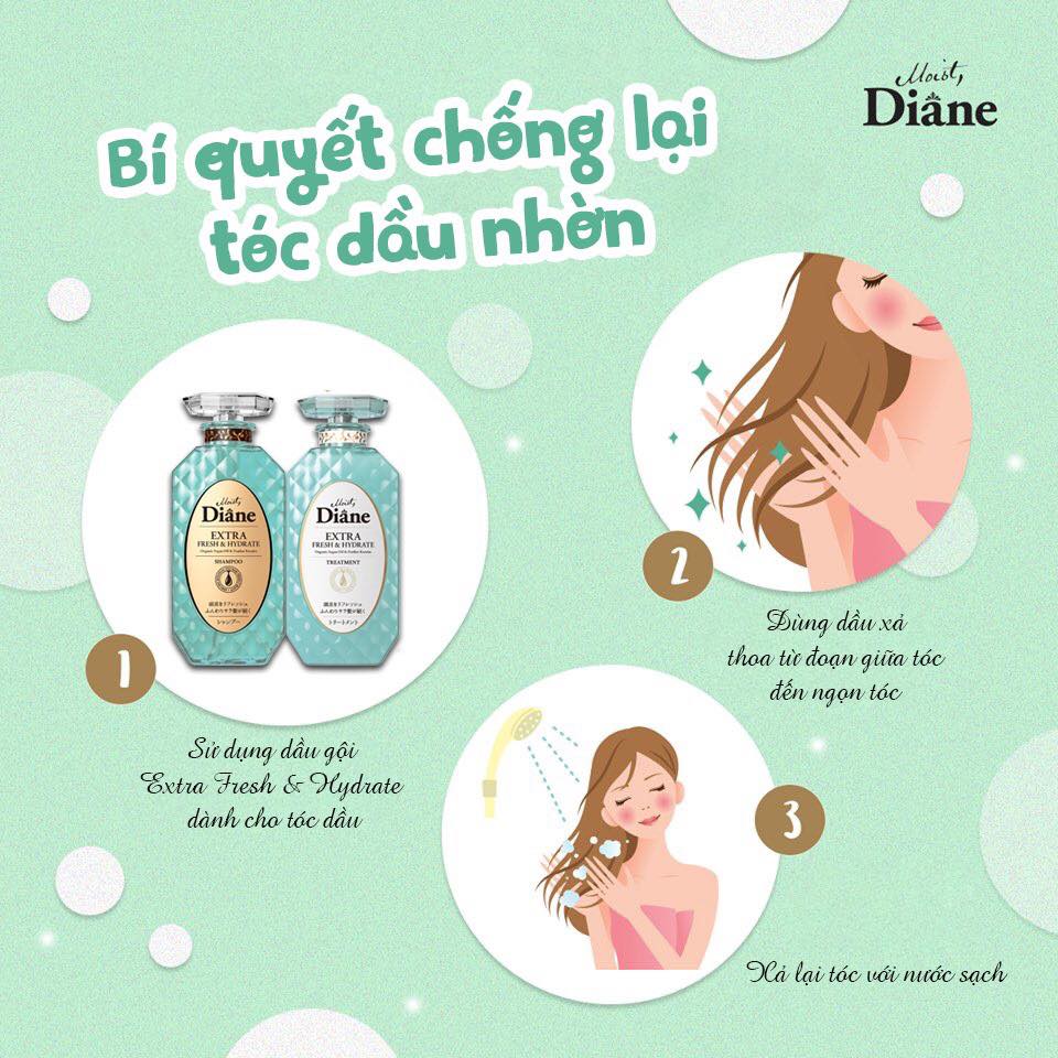 Dầu xả kiểm soát dầu Moist Diane Extra Fresh & Hydrate