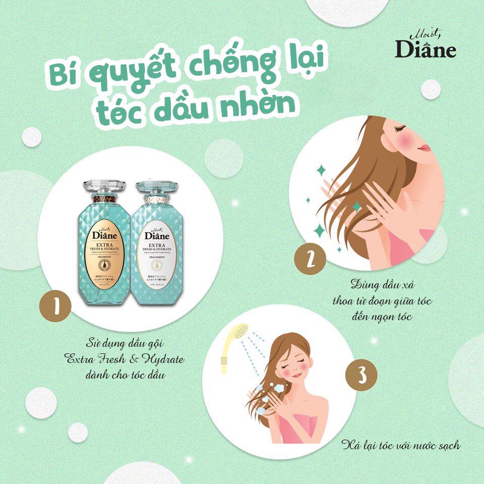 Dầu xả kiểm soát dầu Moist Diane Extra Fresh & Hydrate (450ml)