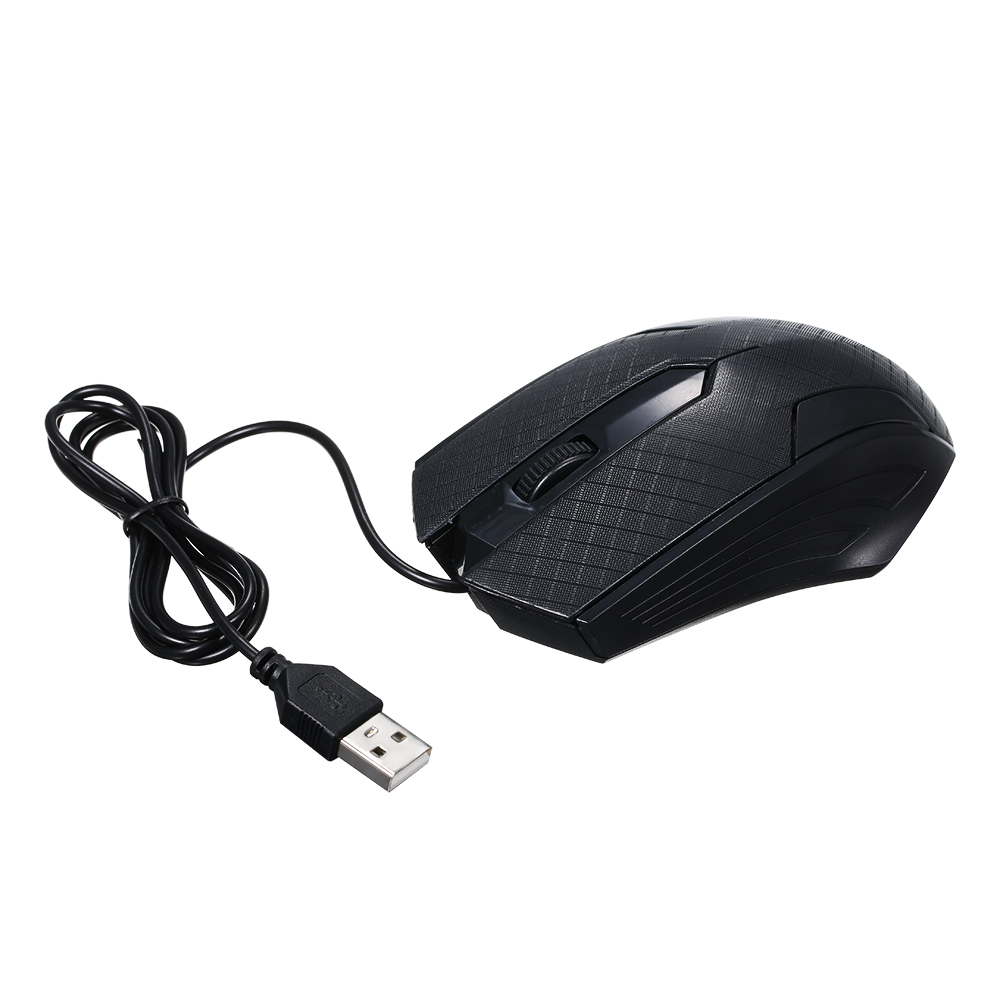 3-Button USB Optical Wired Mouse with 1.1M Cord Compatible with Windows 7/8/10/XP MacOS