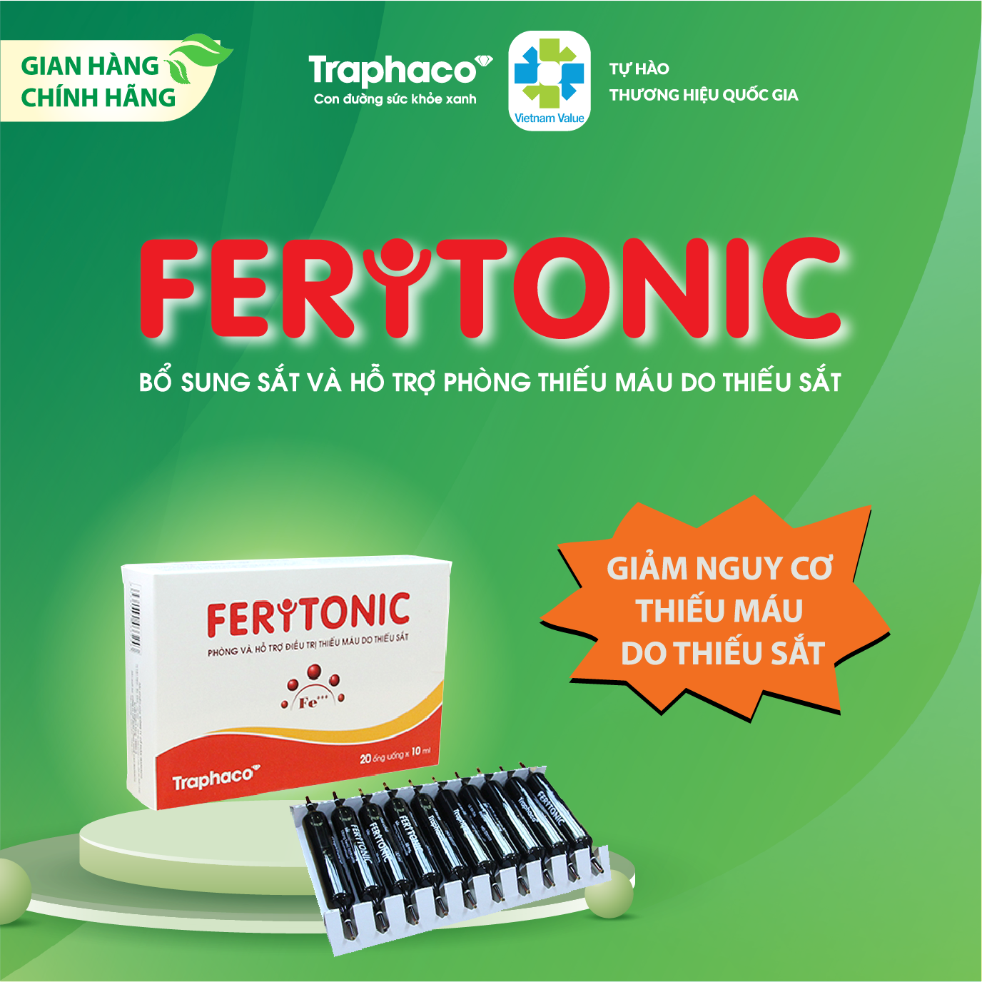 FERITONIC - GIẢM NGUY CƠ THIẾU MÁU DO THIẾU SẮT