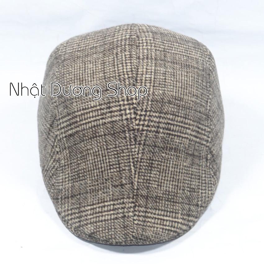Mũ Beret Nam Trung Niên, nón mỏ vịt người lớn bít đuôi chất vải Nỉ mang phong cách chửng chạc và sành điệu.