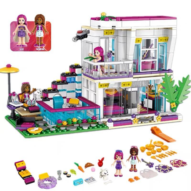 Bộ xếp hình con gái Friends bela 10498/ lepin 01064/ Sx3008 Biệt thự friend liv