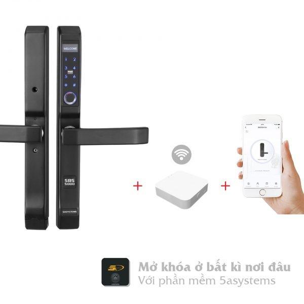 KHÓA VÂN TAY WIFI CAO CẤP 5A SBS5000 PRO