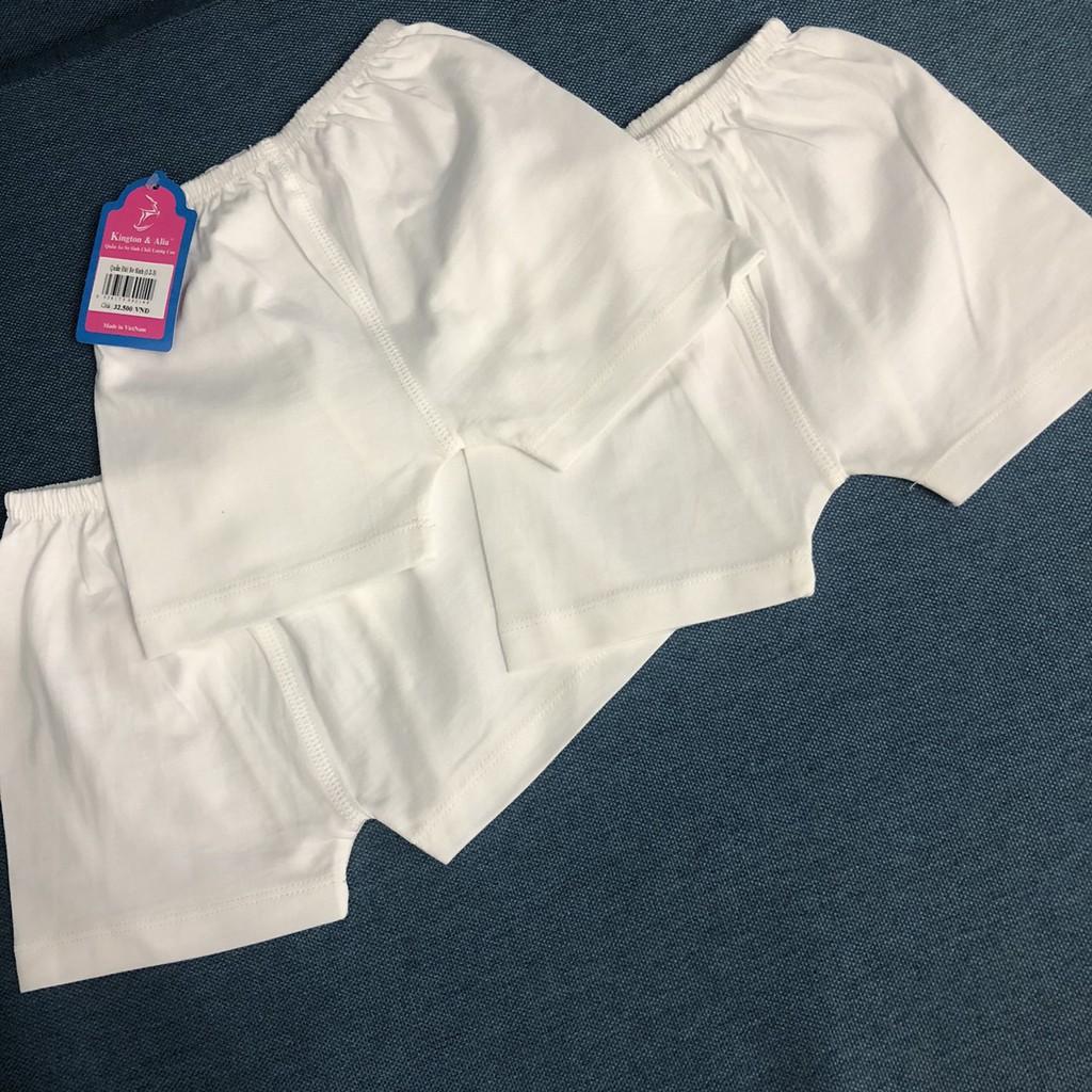 Quần đùi trắng cotton cho bé sơ sinh