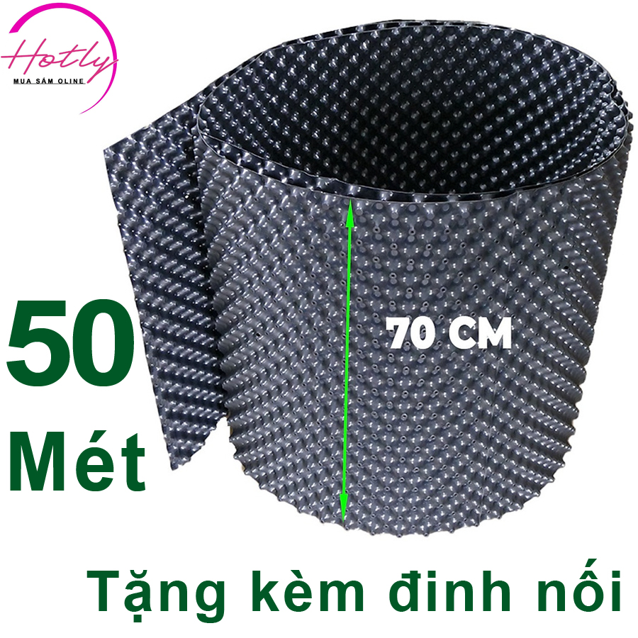 50 MÉT Bầu ươm cây V6 CAO 70CM dày 6mm, cắt theo mét dài khách đặt, tặng ốc vít-77904