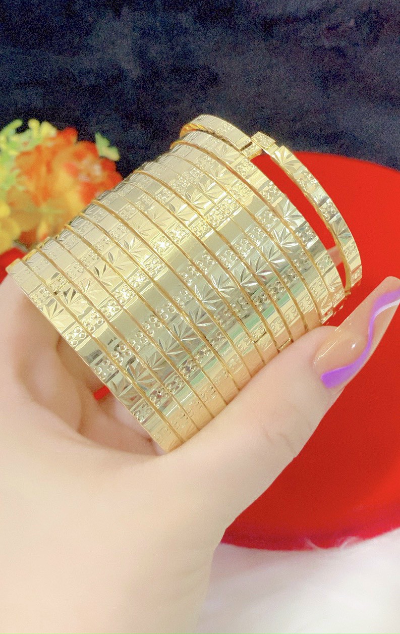 Vòng ximen hoa thị mạ 18.k cực đẹp E6.3