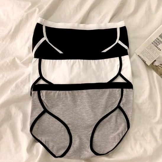 Quần lót nữ thể thao COTTON CÓ VIỀN, thấm hút mồ hôi tốt, mềm mịn, chất vải thoáng mát Women Ghi - Ghi, Ghi