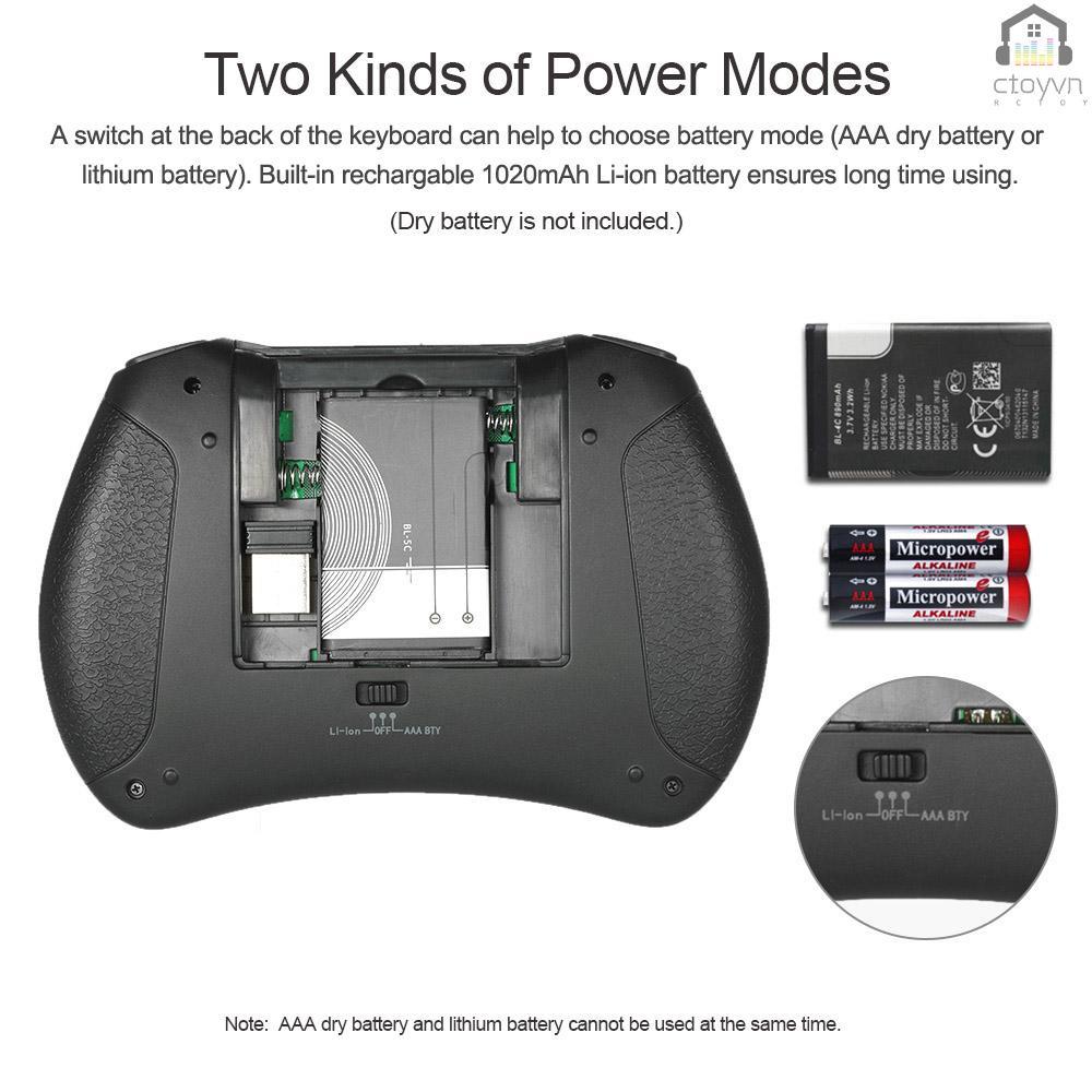 Bàn phím + chuột bay không dây 2.4GHz cho Android TV BOX PC Smart TV