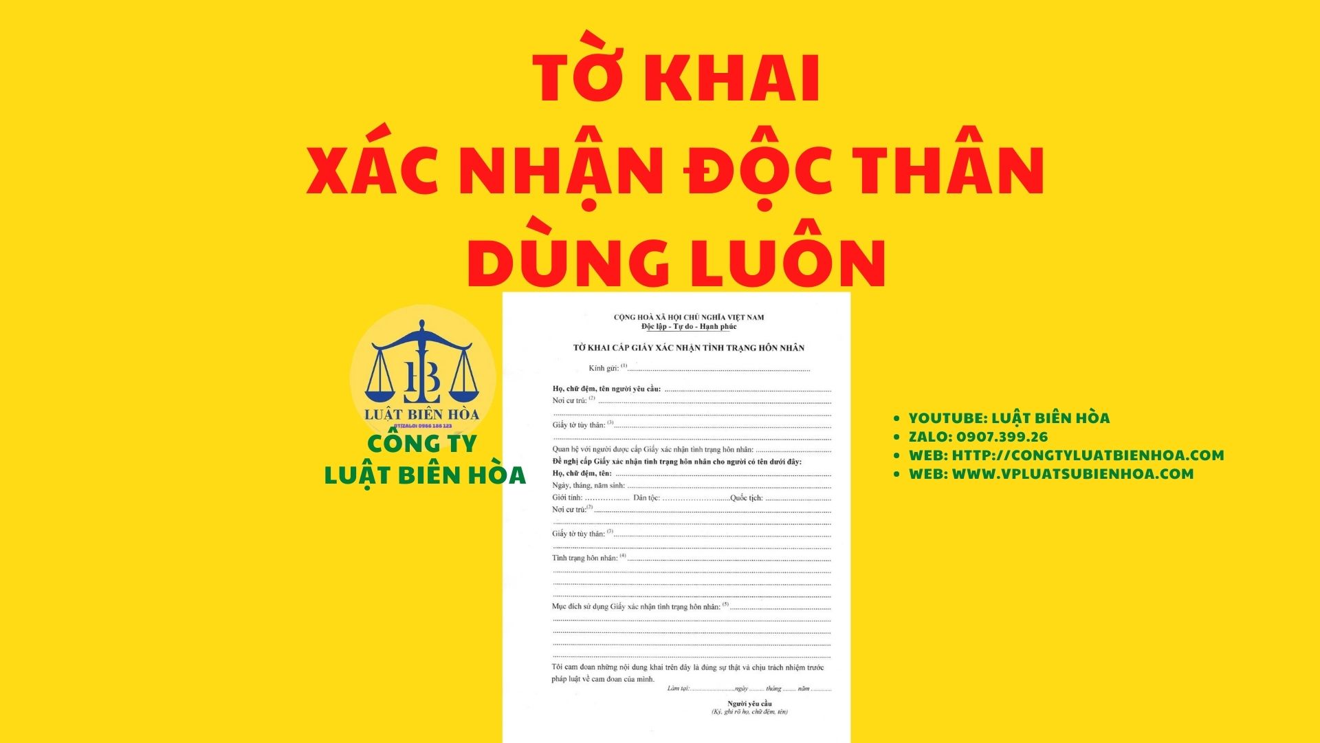 Cambo 3 Tờ khai cấp giấy độc thân 2024