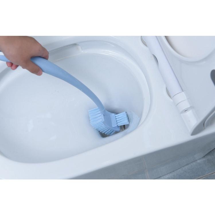 Chổi Cọ toilet, Nhà Vệ Sinh 2 Đầu Thông Minh Cán Dài Tiện Lợi