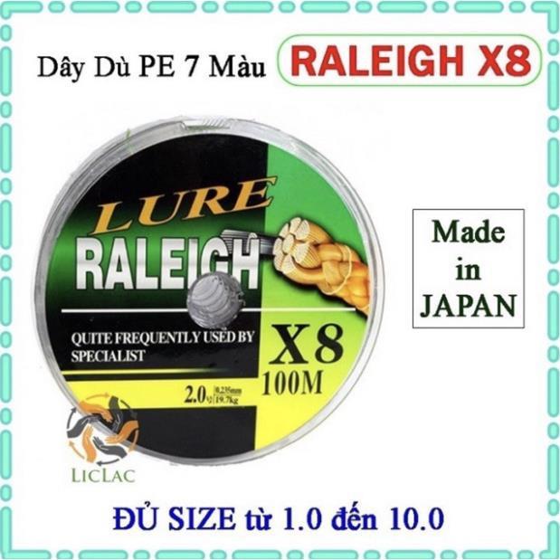 Dây dù câu cá PE Lure X8 - 7 màu cao cấp
