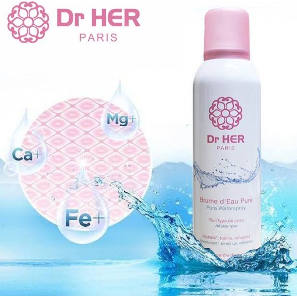 Combo 4 chai xịt khoáng cấp ẩm da Dr Her Paris 150ml ( 4x150ml)