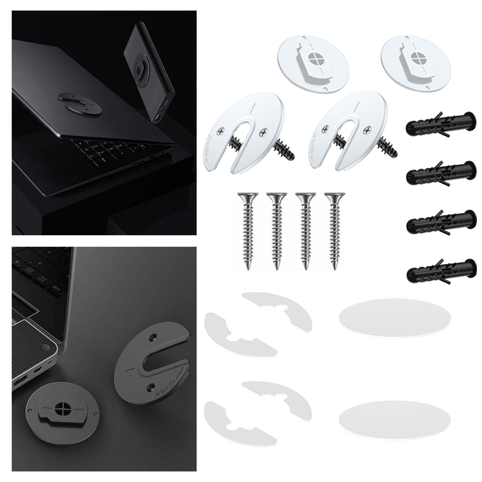 Wall Mount Tablet Bracket 90 Degrees Rotatable Tablet Holder for Laptop Router Living Room