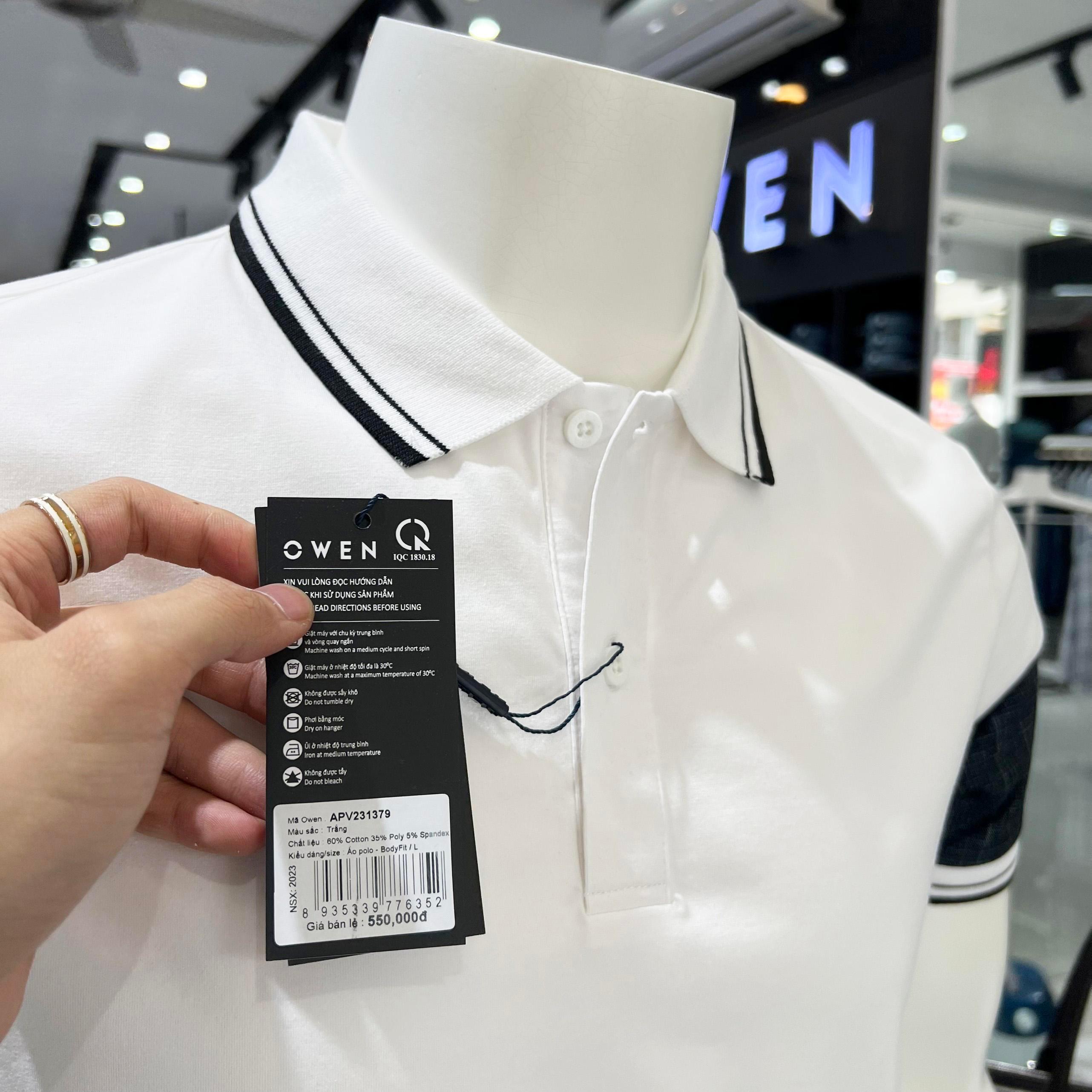 Áo Polo nam Owen cao cấp sợi cotton thoáng mát thấm hút mồ hôi APV231379