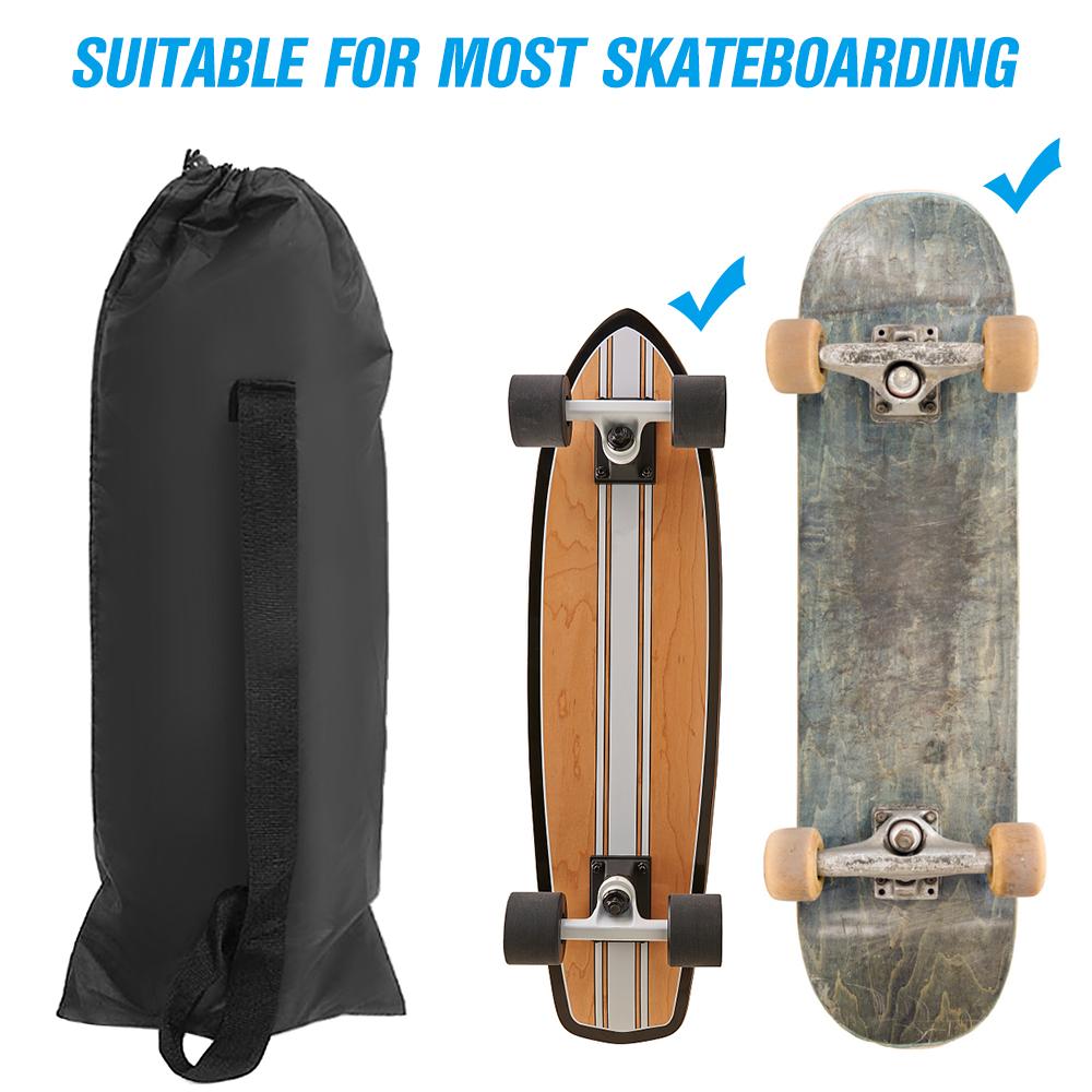 Oxford Cloth Skateboard Bag Wear Resistant Skateboard Shoulder Bag Drawstring Bag Portable Longboard Protective Bag