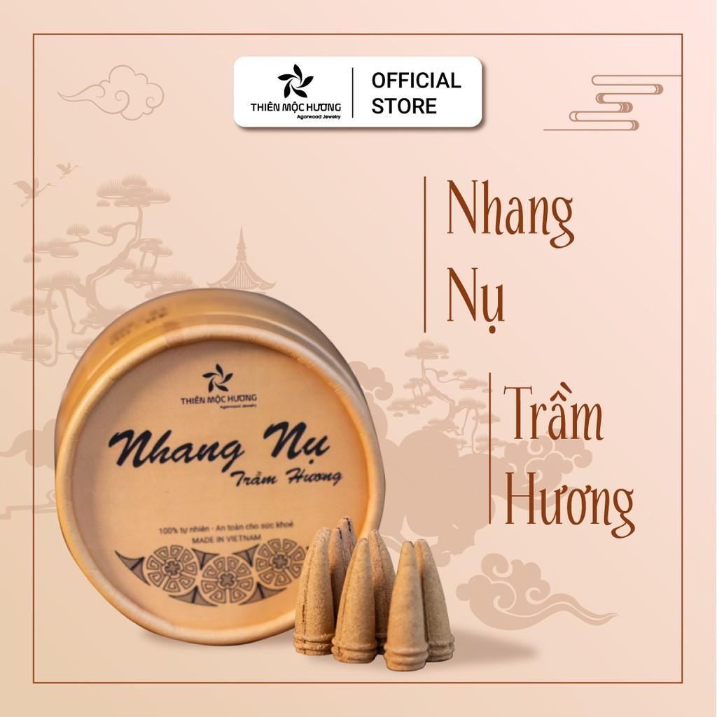 Nhang Nụ Trầm Hương tự nhiên khói chảy ngược - Hộp 40 nụ - Mùi thơm dịu nhẹ, không cay mắt, không kích mũi