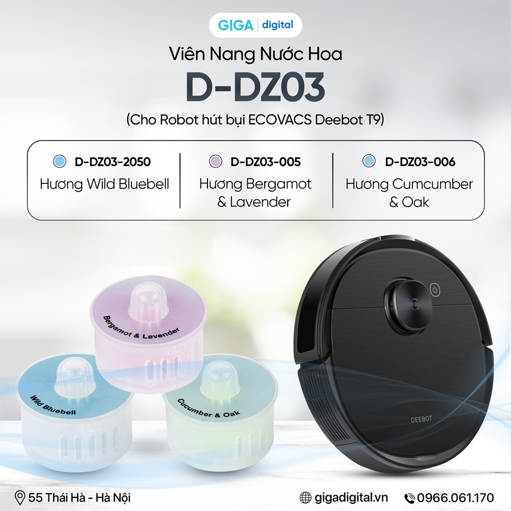 Viên nang nước hoa Robot hút bụi Ecovacs dùng cho dòng T9 Hàng Chính Hãng