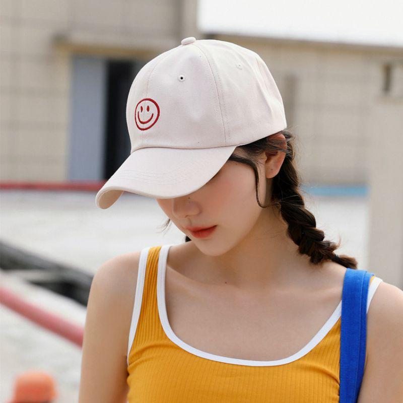 Mũ Lưỡi Trai Thêu Họa Tiết Mặt Cười