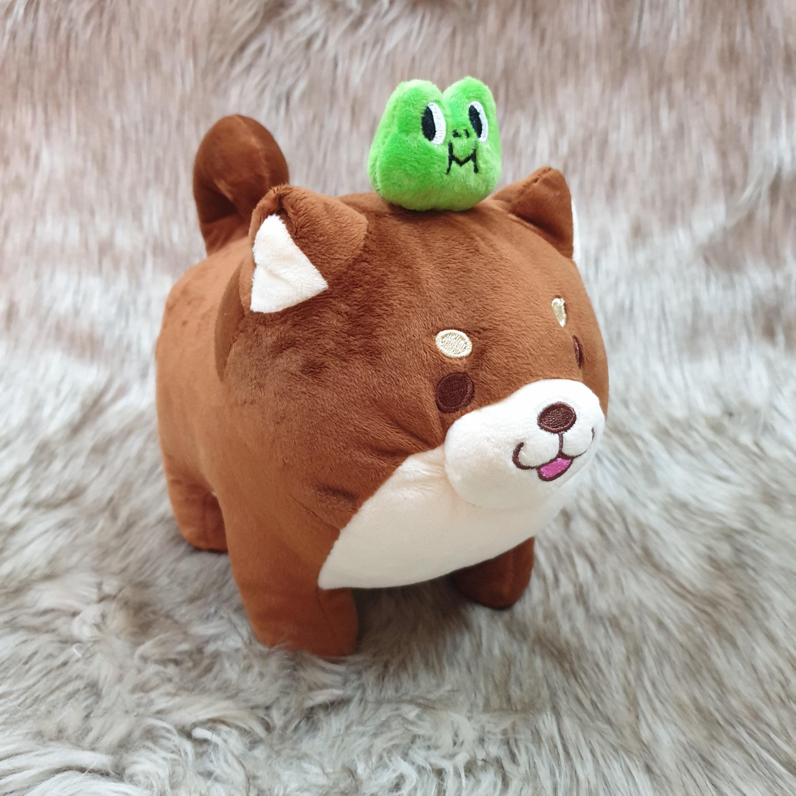 Chó Shiba nhồi bông size 30cm màu nâu vàng