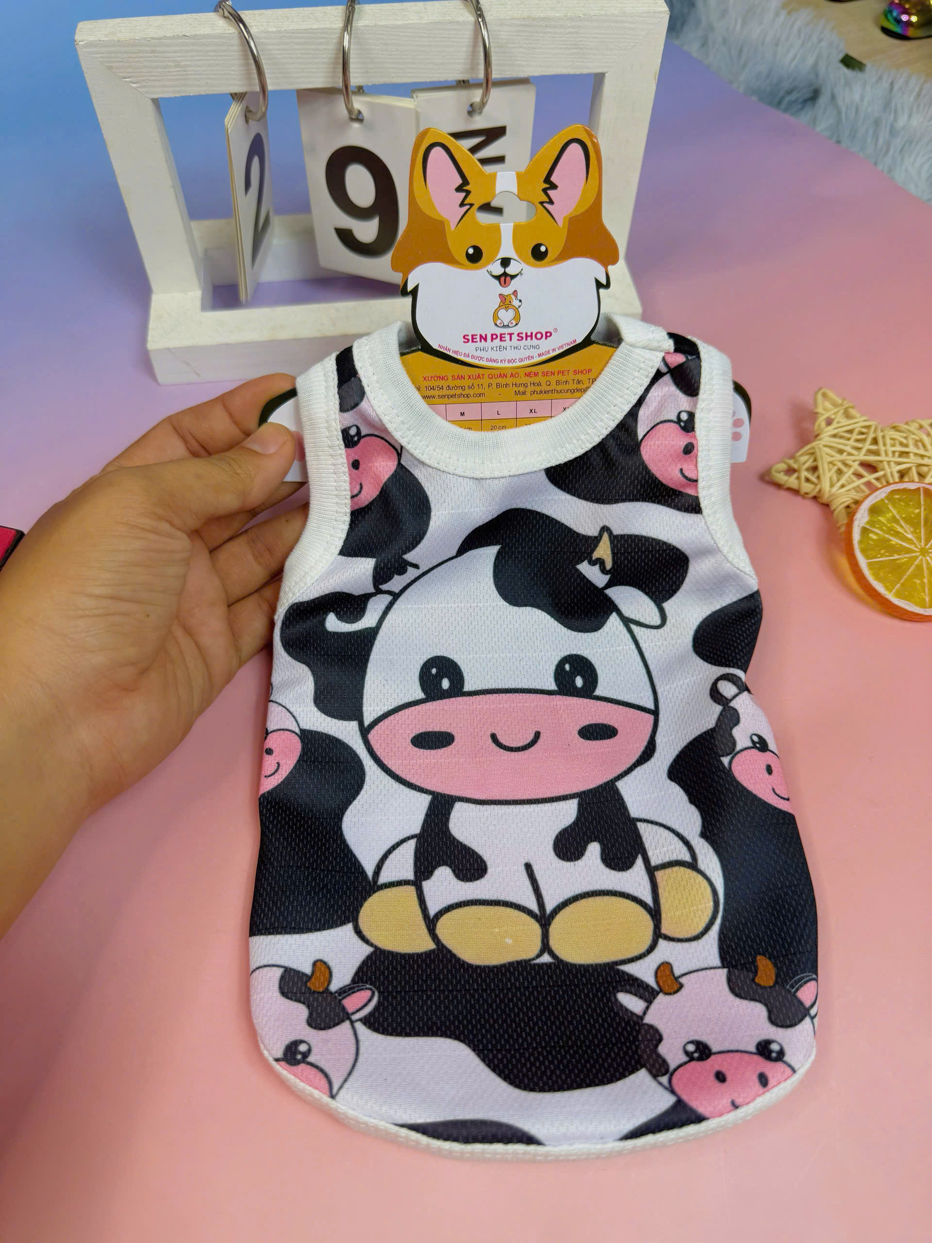ÁO BA LỖ BÒ SỮA TỪ 0.5-15KG DÀNH CHO THÚ CƯNG CHÓ MÈO