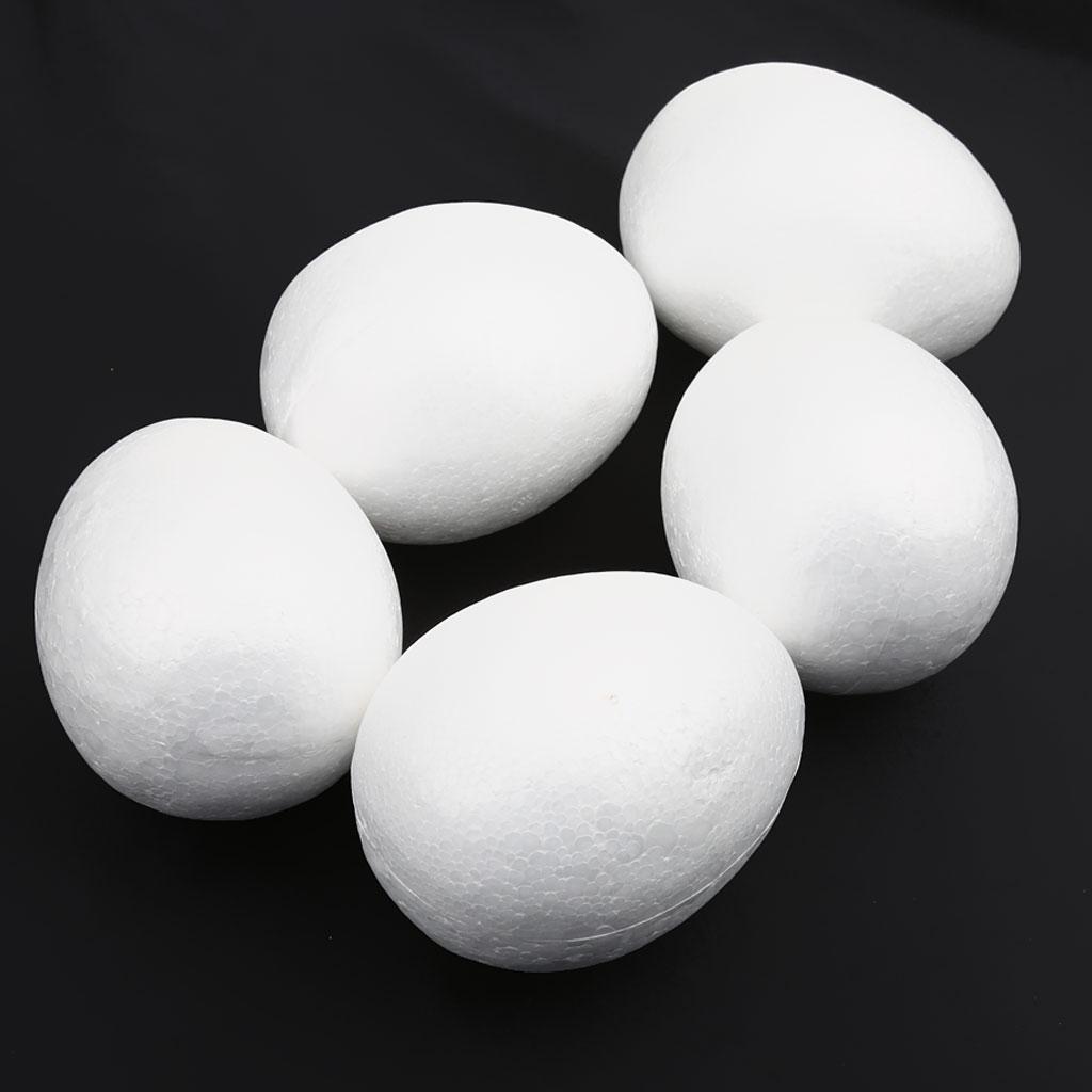 15x Large 10/14cm Foam Eggs Rabbits Blank Decorations Unfinished Ornaments