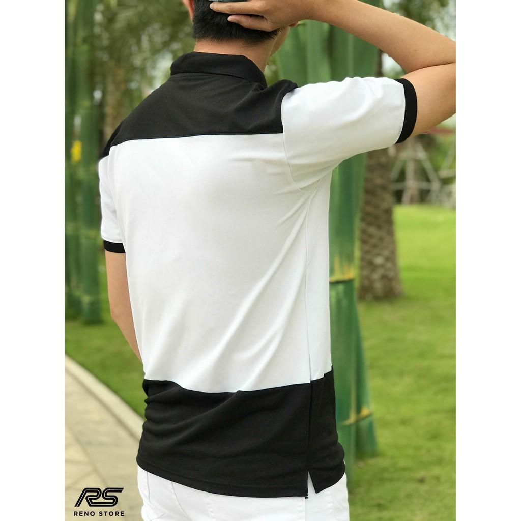 Áo Polo nam phối ngang vải cá sấu Cotton xuất xịn, chuẩn form - GUCATIN