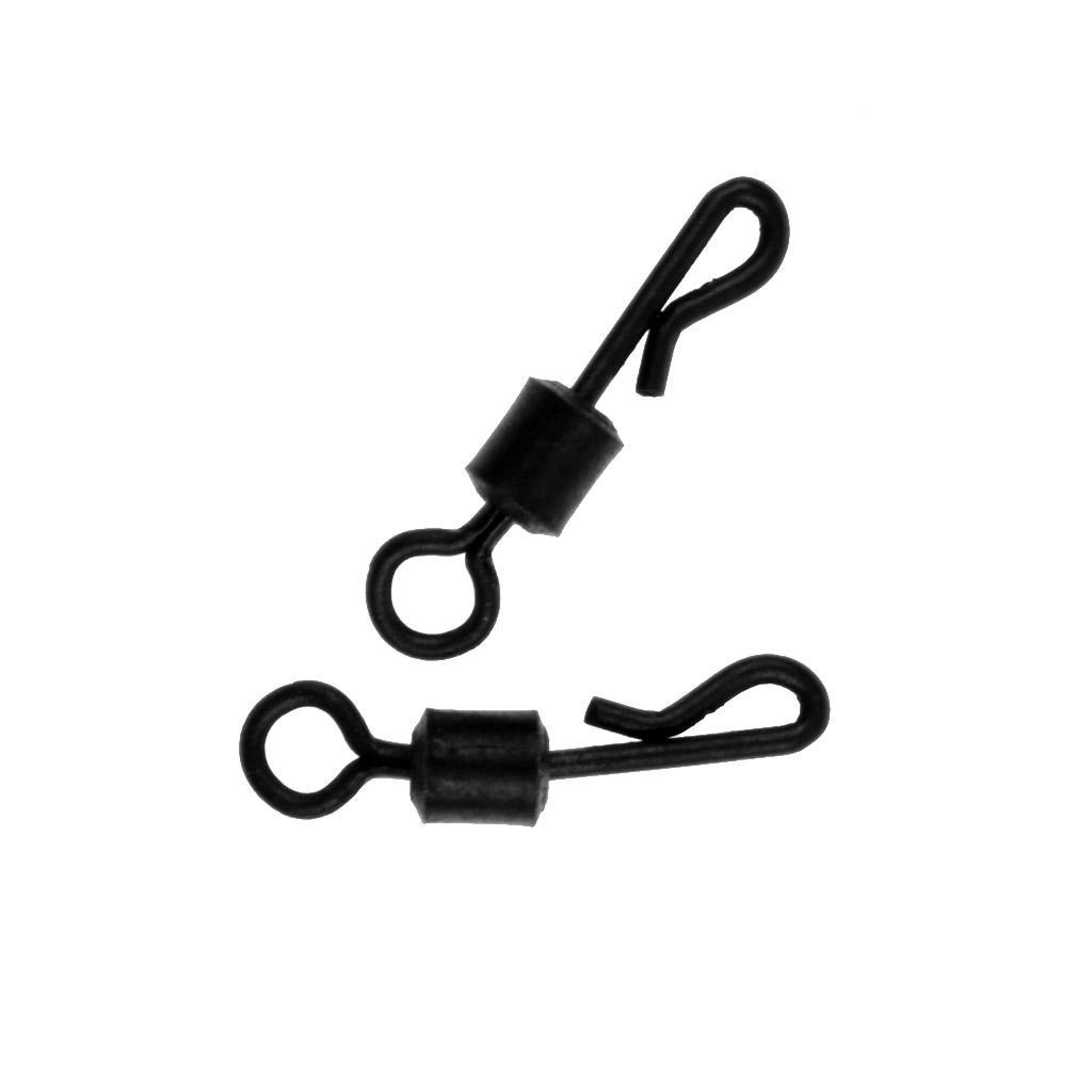 40pcs Carp Fishing Tackle  Clips Quick Change Swivels Anti- Tube