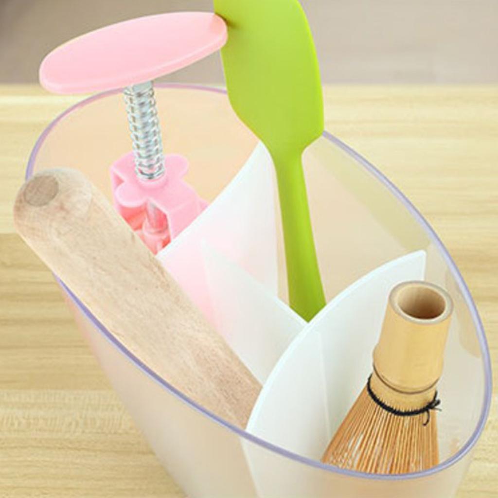 Kitchen Chopsticks Cutlery Holder Tableware Spatula Storage Basket White