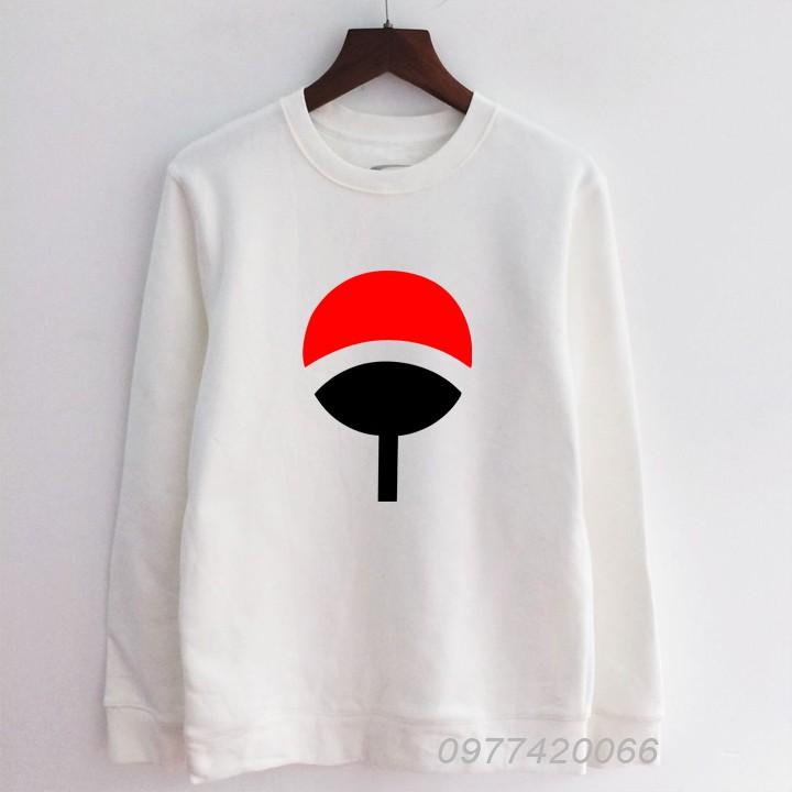 áo sweater Naruto gia tộc Uchiha phản quang, áo thu đông Naruto Uchiha