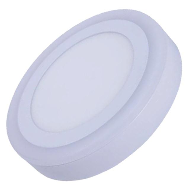 Đèn mâm led panel ốp trần nổi 3 chế độ màu trắng - viền xanh dương