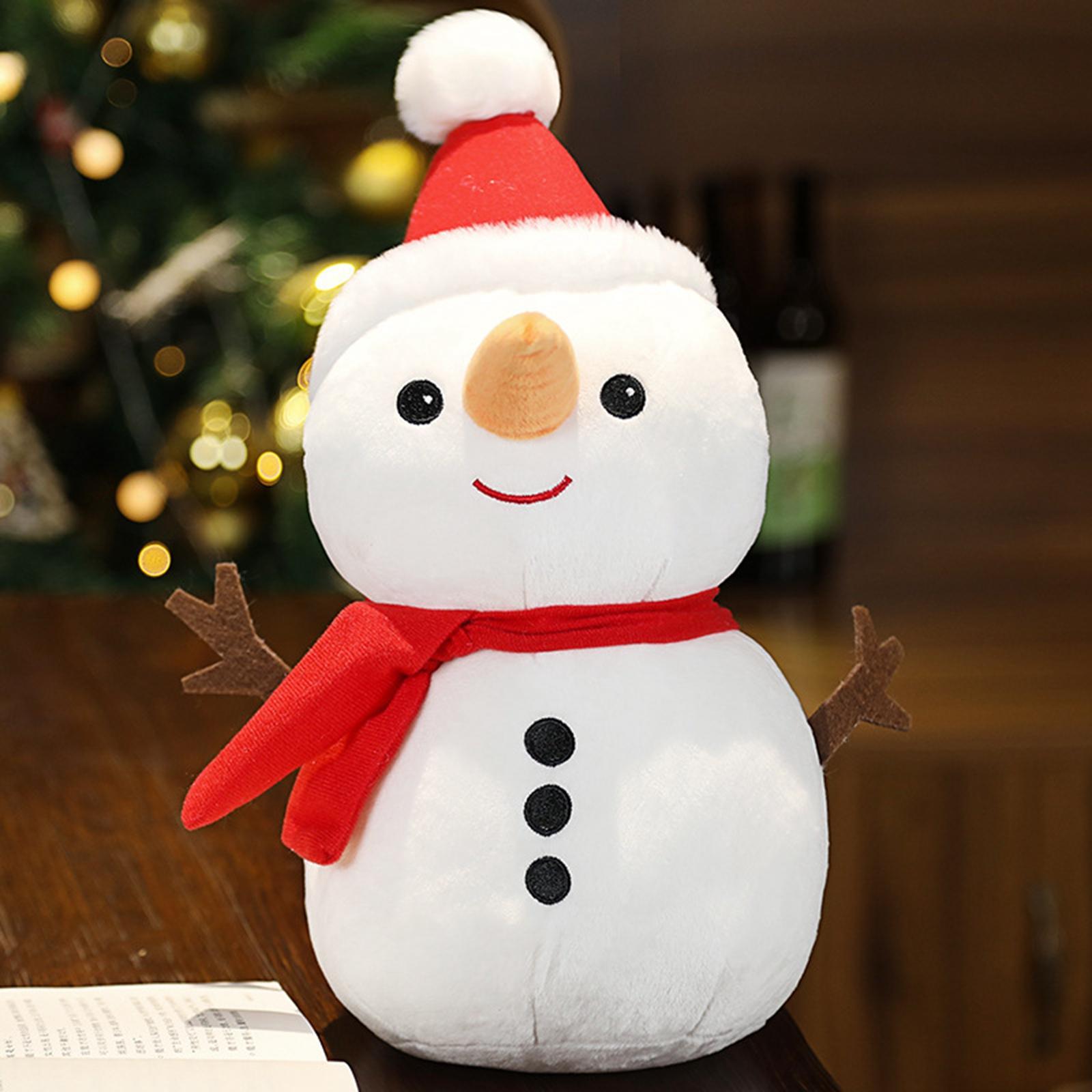 Christmas Plush Toys Snowman Plush Doll Stuffed Animal Snowman Plush Toy for Boy Girls Xmas Decorations Home, Office, Car Ornament