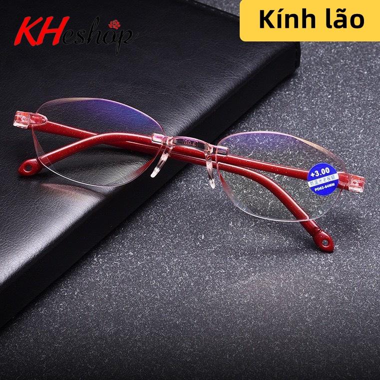 Kính lão thời trang nữ, tròng cắt cạnh , gọng dẻo bền đẹp màu hồng, sang chảnh mã Y805