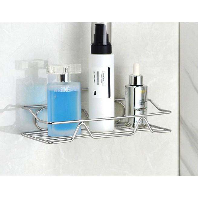 Kệ Chữ Nhật Inox 304 Dán Tường Siêu Dính
