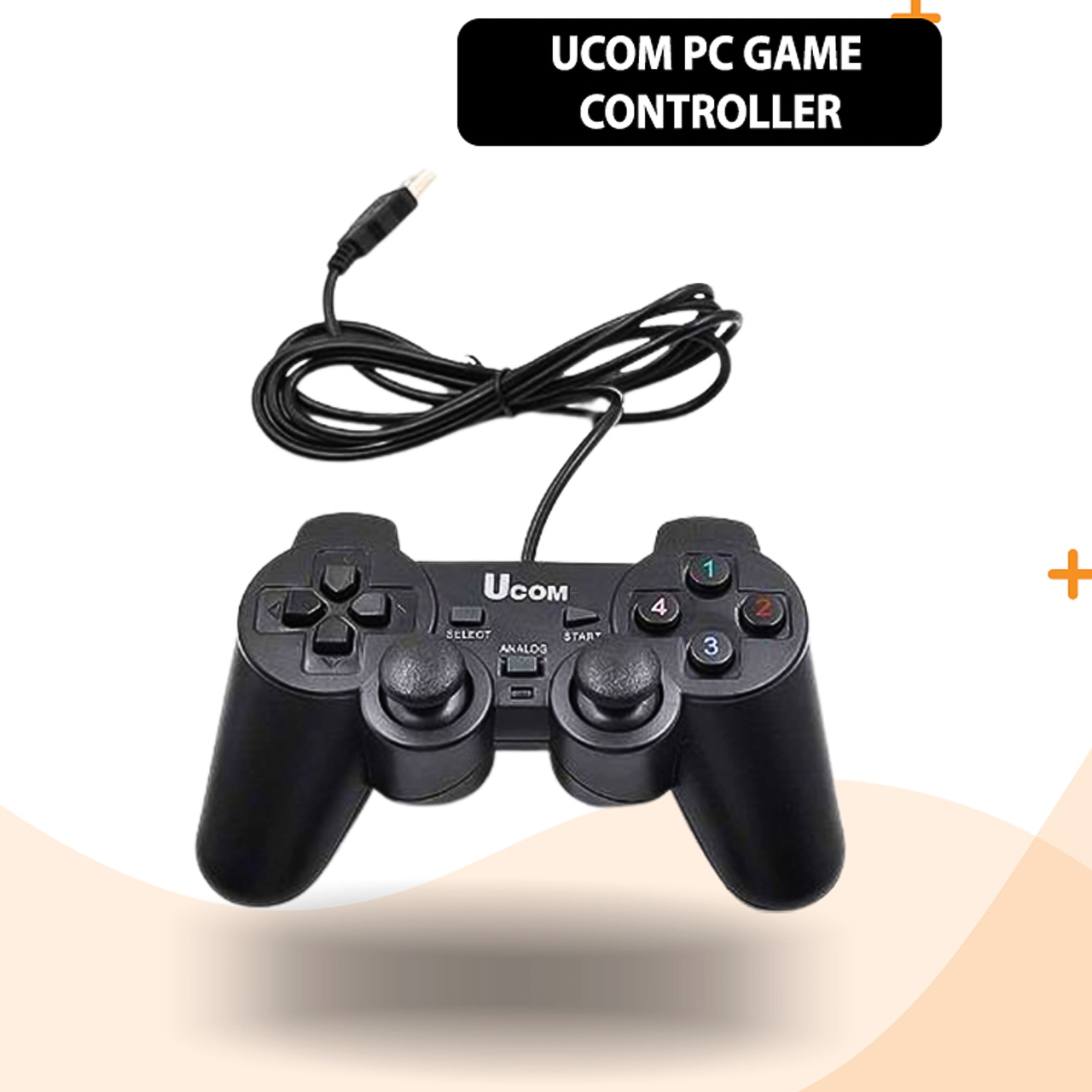 Ucom 704 Tay Cầm Chơi Game Cho Laptop PC Cổng USB Có Rung Joystick